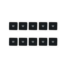 10Pcs Keycaps Letter W Key (Danish Layout) for Macbook Air 13 inch (2018) A1932 / Macbook Pro 13 inch (2017) A1706 Laptop Keyboard