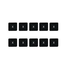 10Pcs Keycaps Letter X Key (Danish Layout) for Macbook Air 13 inch (2018) A1932 / Macbook Pro 13 inch (2017) A1706 Laptop Keyboard