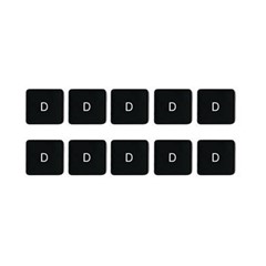10Pcs Keycaps Letter D Key (Danish Layout) for Macbook Air 13 inch (2020) A2179 / Macbook Pro 13 inch (2020) A2289 Laptop Keyboard