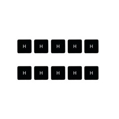 10Pcs Keycaps Letter H Key (Danish Layout) for Macbook Air 13 inch (2020) A2179 / Macbook Pro 13 inch (2020) A2289 Laptop Keyboard