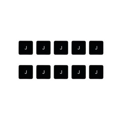 10Pcs Keycaps Letter J Key (Danish Layout) for Macbook Air 13 inch (2020) A2179 / Macbook Pro 13 inch (2020) A2289 Laptop Keyboard