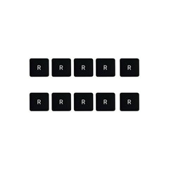 10Pcs Keycaps Letter R Key (Danish Layout) for Macbook Air 13 inch (2020) A2179 / Macbook Pro 13 inch (2020) A2289 Laptop Keyboard