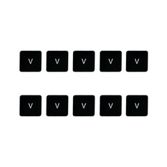 10Pcs Keycaps Letter V Key (Danish Layout) for Macbook Air 13 inch (2020) A2179 / Macbook Pro 13 inch (2020) A2289 Laptop Keyboard