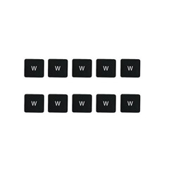 10Pcs Keycaps Letter W Key (Danish Layout) for Macbook Air 13 inch (2020) A2179 / Macbook Pro 13 inch (2020) A2289 Laptop Keyboard
