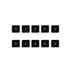 10Pcs Keycaps Letter X Key (Danish Layout) for Macbook Air 13 inch (2020) A2179 / Macbook Pro 13 inch (2020) A2289 Laptop Keyboard