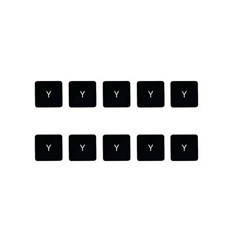 10Pcs Keycaps Letter Y Key (Danish Layout) for Macbook Air 13 inch (2020) A2179 / Macbook Pro 13 inch (2020) A2289 Laptop Keyboard