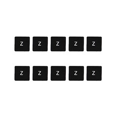 10Pcs Keycaps Letter Z Key (Danish Layout) for Macbook Air 13 inch (2020) A2179 / Macbook Pro 13 inch (2020) A2289 Laptop Keyboard