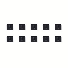 10Pcs Keycaps Symbol $ Key (Danish Layout) for Macbook Air 13 inch (2020) A2179 / Macbook Pro 13 inch (2020) A2289 Laptop Keyboard