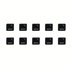 10Pcs Keycaps Symbol Option Left Key (Danish Layout) for Macbook Air 13 inch (2020) A2179  /  Macbook Pro 13 inch (2020) A2289 Laptop Keyboard