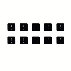 10Pcs Keycaps Symbol ; Key (Danish Layout) for Macbook Air 13 inch (2020) A2179 / Macbook Pro 13 inch (2020) A2289 Laptop Keyboard