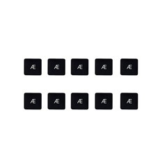 10Pcs Keycaps Symbol Key (Danish Layout) for Macbook Air 13 inch (2018) A1932 / Macbook Pro 13 inch (2017) A1706 Laptop Keyboard