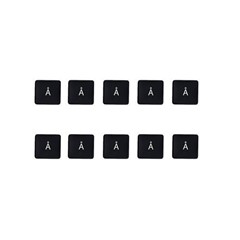 10Pcs Keycaps Symbol Key (Danish Layout) for Macbook Air 13 inch (2018) A1932 / Macbook Pro 13 inch (2017) A1706 Laptop Keyboard