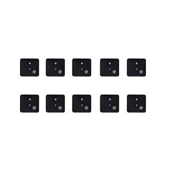 10Pcs Keycaps Symbol @ Key (Danish Layout) for Macbook Air 13 inch (2018) A1932 / Macbook Pro 13 inch (2017) A1706 Laptop Keyboard