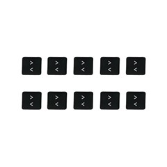 10Pcs Keycaps Symbol < Key (Danish Layout) for Macbook Air 13 inch (2018) A1932 / Macbook Pro 13 inch (2017) A1706 Laptop Keyboard