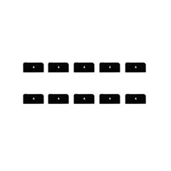 10Pcs Keycaps Symbol Upward Arrow ? Key (Danish Layout) for Macbook Air 13 inch (2018) A1932 / Macbook Pro 13 inch (2017) A1706 Laptop Keyboard