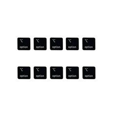 10Pcs Keycaps Symbol Option Right Key (Danish Layout) for Macbook Air 13 inch (2018) A1932 / Macbook Pro 13 inch (2017) A1706 Laptop Keyboard