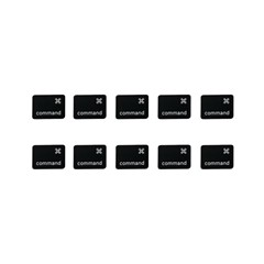 10Pcs Keycaps Symbol Command Left Key (Danish Layout) for Macbook Air 13 inch (2018) A1932 / Macbook Pro 13 inch (2017) A1706 Laptop Keyboard