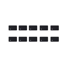 10Pcs Keycaps Symbol TAB? Key (Danish Layout) for Macbook Air 13 inch (2018) A1932 / Macbook Pro 13 inch (2017) A1706 Laptop Keyboard
