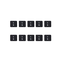 10Pcs Keycaps Symbol $ Key (Danish Layout) for Macbook Air 13 inch (2018) A1932 / Macbook Pro 13 inch (2017) A1706 Laptop Keyboard