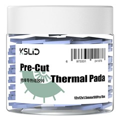 KSLID P100 100Pcs Thermal Insulating Silicone Sheet Motherboard CPU IC GPU Repair Pre-Cutting Mat