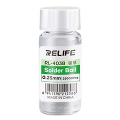 RELIFE RL-403B 25000Pcs / Bottle 183°C Leaded Solder Balls 0.25mm BGA Rework Chip Repair Tool