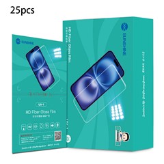 SUNSHINE UV-1 25Pcs HD Fiberglass Protective Film with Lamp Box UV Screen Protector Super Toughened Explosion Proof