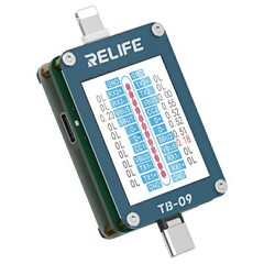 RELIFE TB-09 For iPhone  /  Android Intelligent Charging Port Tester HD Display Auto Detection Tool