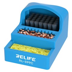 RELIFE RL-599C 3 in 1 Soldering Iron Tip Cleaner High Temperature Resistant Cleaning Tool