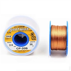 GOOTWICK CP-20B Solder Wick 2.0mm x 30m Desoldering Tin Wire for Electronic Repair / Soldering