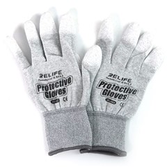 RELIFE RL-063 1 Pair Anti Static Gloves PU Coated Fingertips Electronic Assembly Mittens