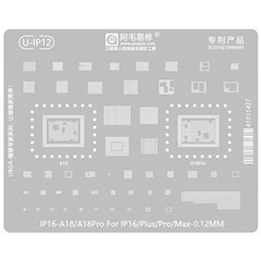 AMAOE U-IP12 0.12MM CPU Planting Tin Mesh For iPhone 16  /  16 Plus  /  16 Pro  /  16 Pro Max