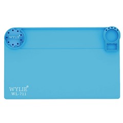 WYLIE WL-711 Heat Insulation Silicone Work Mat 450 x 280mm for Phone Screen Motherboard Repair Tools - Blue