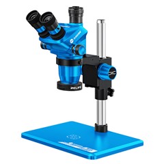 SUNSHINE 71 Ultra Trinocular Microscope 0.65X - 5.5X Zoom for Phone Electronic PCB Soldering Repair - Blue