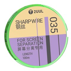2UUL 035 GS Series 100m Sharp Wire for Flat Screen Separation Phone Repair Steel Wire - Green
