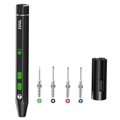 2UUL Twist Plus Electric Screwdriver Set High Speed 400 RPM Torque Protection For Phone Repair with LED Light - Black