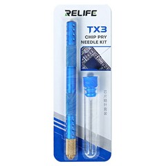 RELIFE TX3 Precision Chip Curling Prying Needle Kit for Electronic Repair - Blue