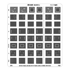 AMAOE Green Oil UV Stencil for iPhone Air / 16 / 15 / 14 / 13 / 12 / 11 / XS PCB IC Chip BGA Reballing