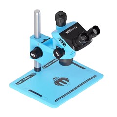 MAANT SkyEye S71 Trinocular Microscope 6.5-52X Continuous Zoom High Definition For PCB Repair  /  Phone Maintenance - Blue