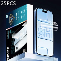 RELIFE GF-9H 25Pcs 9H Hardness Screen Protector Full Cover PET Hydrogel Film (Work with SUNSHINE C4 Pro / C4 Pro Max) - Transparent