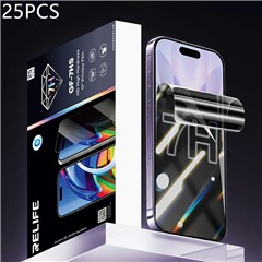 RELIFE GF-7HS 25Pcs 7H Hardness Anti-Spy Full Screen Protector PET Hydrogel Film (Work with SUNSHINE C4 Pro / C4 Pro Max) - Black