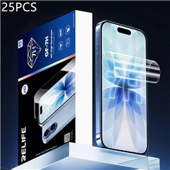 RELIFE GF-7H 25Pcs 7H Hardness Full Screen Protector HD Clear PET Hydrogel Film (Work with SUNSHINE C4 Pro / C4 Pro Max) - Transparent
