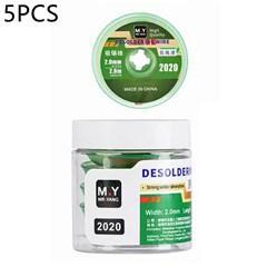 MY 5Pcs  /  Bottle 2MM Desoldering Wire High Purity Copper Braid Low Residue Powerful Tin Absorbent Tape - 2020 2M