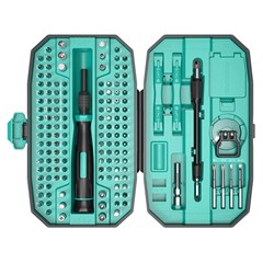 JIAFA MT-T152 152 in 1 Precision Screwdriver Set CRV Steel Magnetic Handle Repair Kit for Electronics - Black  /  Green