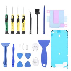 JF-8182 For iPhone 17 Pro 21 in 1 Precision Screwdriver Set Replacement Parts Battery Adhesive Tape Sticker + Middle Plate Frame Repair Tool Kit