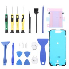 JF-8182 For iPhone Air 21 in 1 Precision Screwdriver Set Replacement Parts Battery Adhesive Tape Sticker + Middle Plate Frame Repair Tool Kit