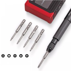 MR. YANG Torque Screwdriver with 5 Interchangeable Bits Auto Idle Precision Tool for Electronics Repair