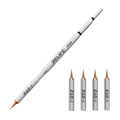 RELIFE 210 1 Set 0.1mm Soldering Iron Tips Pure Copper Ultra Fine Replaceable Tips Welding Tool for Jumper Wire Repair