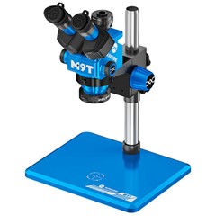 SUNSHINE M9T Trinocular Stereo Microscope 6X-45X Continuous Zoom 350mm Column for Electronic PCB Repair