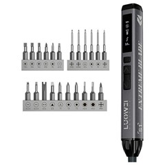 LUOWEI S1 Pro Electric Screwdriver 22Pcs Bits 5 Torque Levels LED Light for Phone Repair - Professional Edition