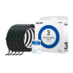 RELIFE HX1 5 Rolls 3mm Width Mobile Phone Sealing Tape Double-sided Adhesive Tape for Screen Repair , Length: 10m